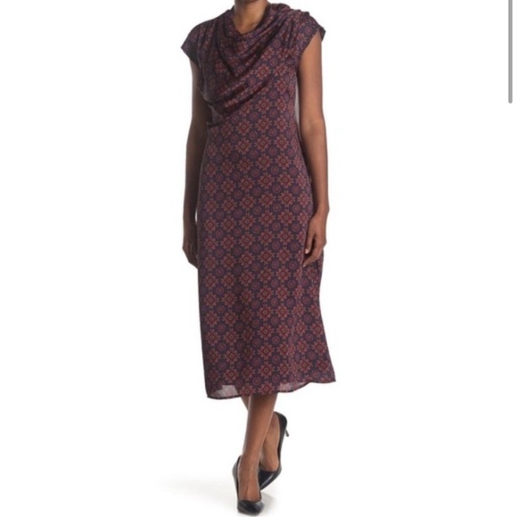 Club Monaco drape neck midi dress - Picture 2 of 12